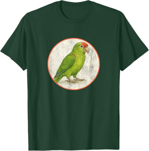 Retro Red Crowned Parrot T-Shirt Retro Red Crowned Parrot T-Shirt