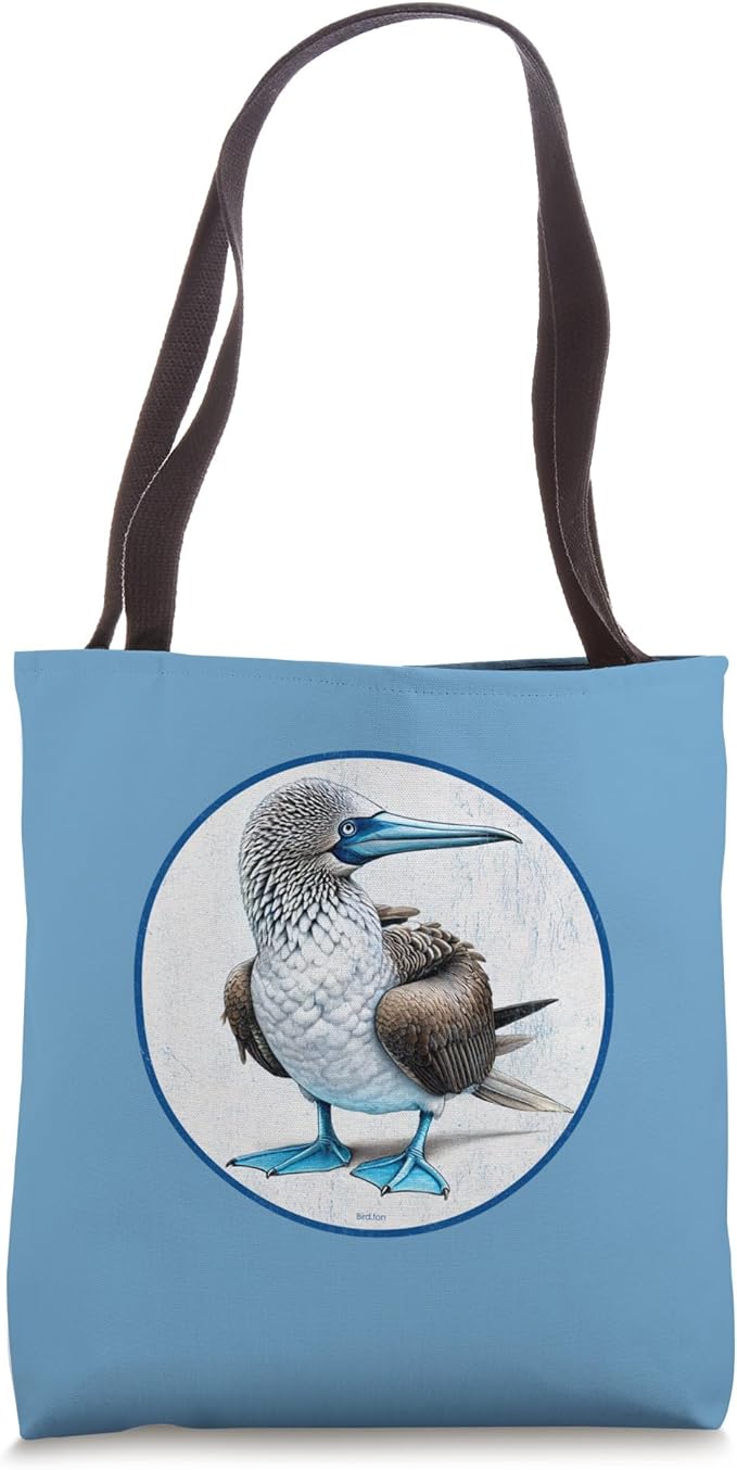 Retro Blue Footed Booby Bird Design Tote Bag